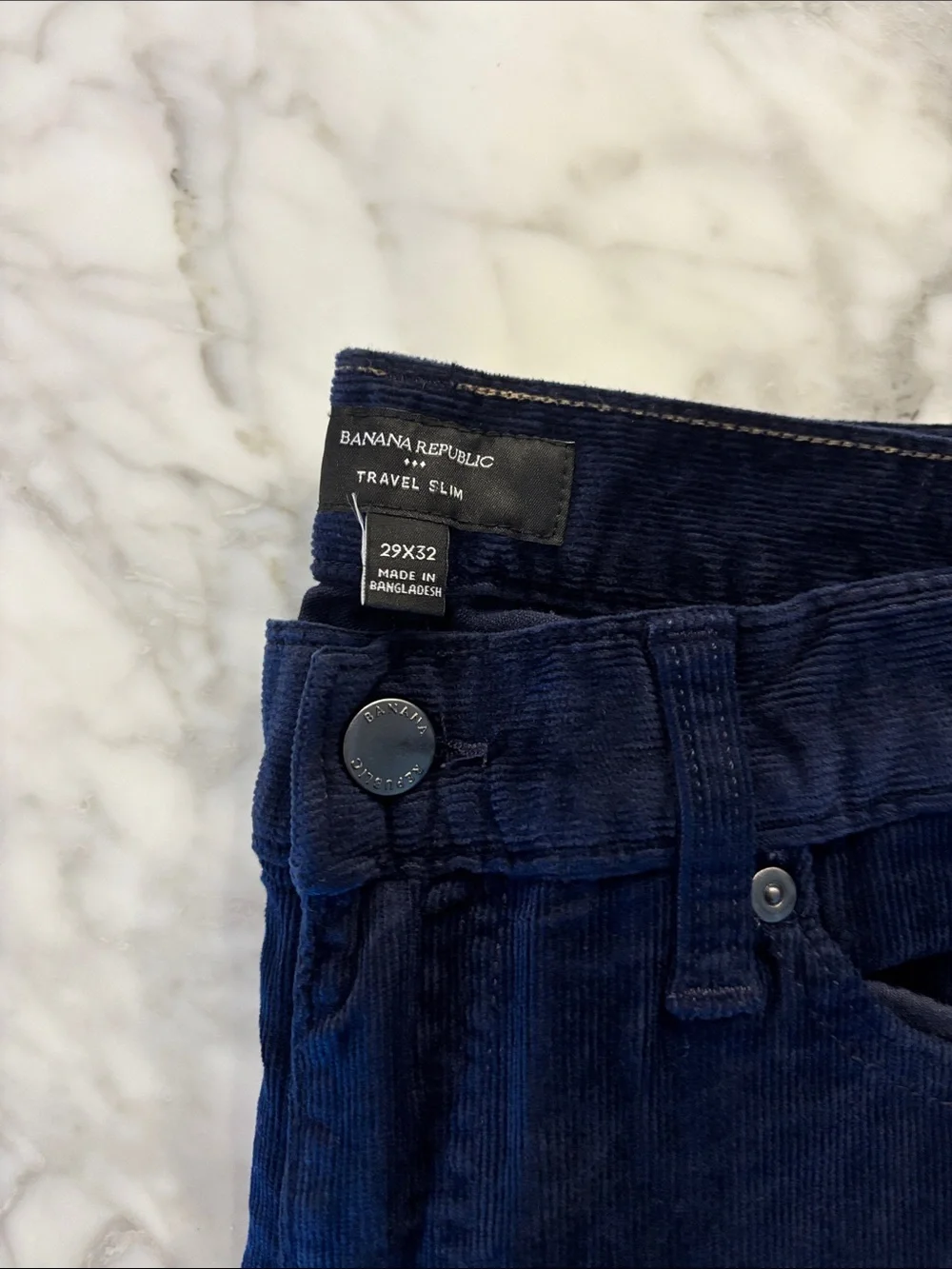 Banana Republic Men’s Navy Corduroy Slim Straight Jeans